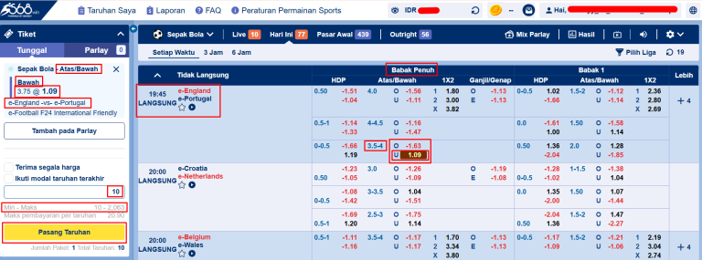Panduan Bermain Over/Under di SBOBET untuk Pemula