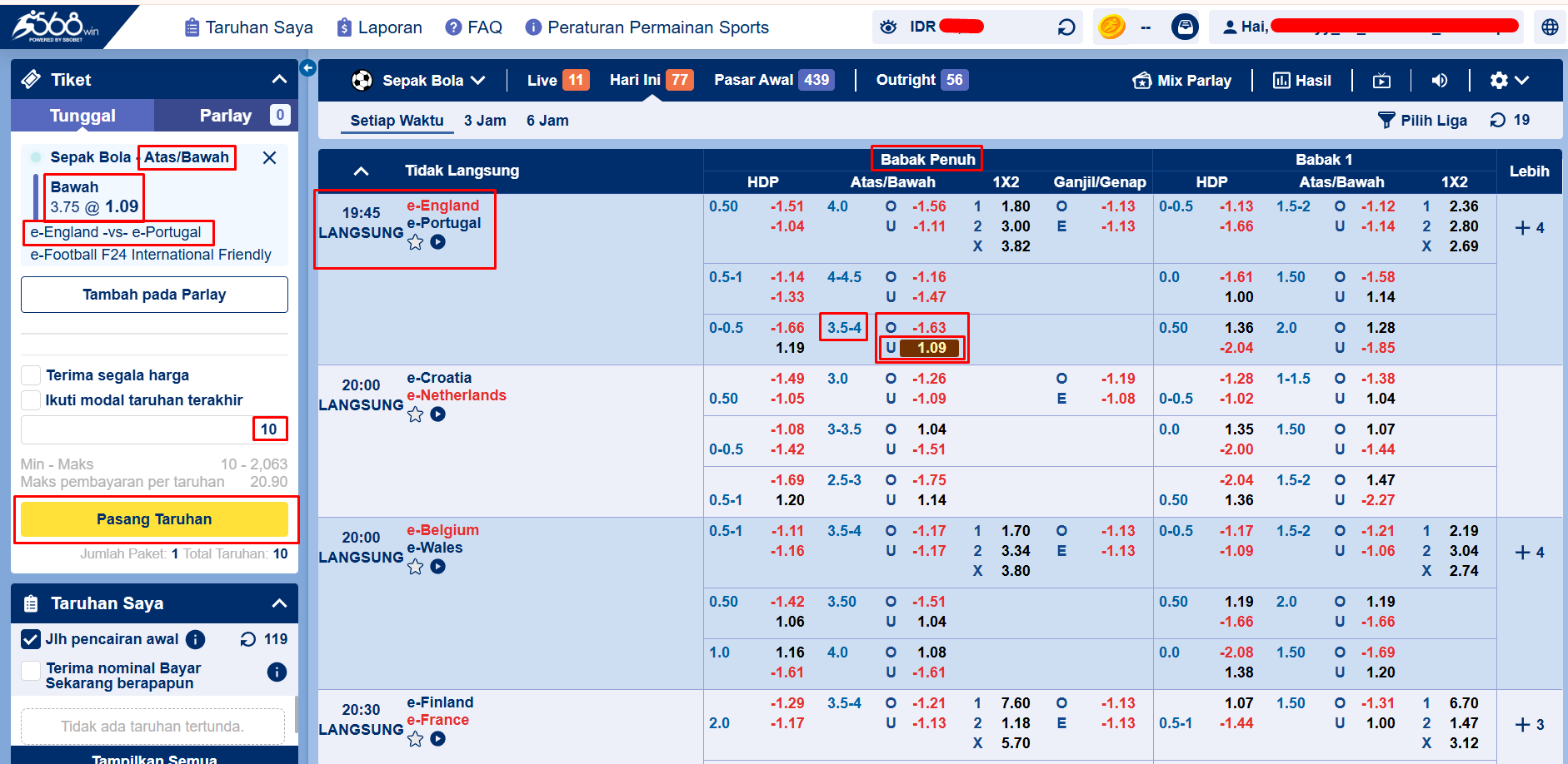 Panduan Bermain Over/Under di SBOBET untuk Pemula