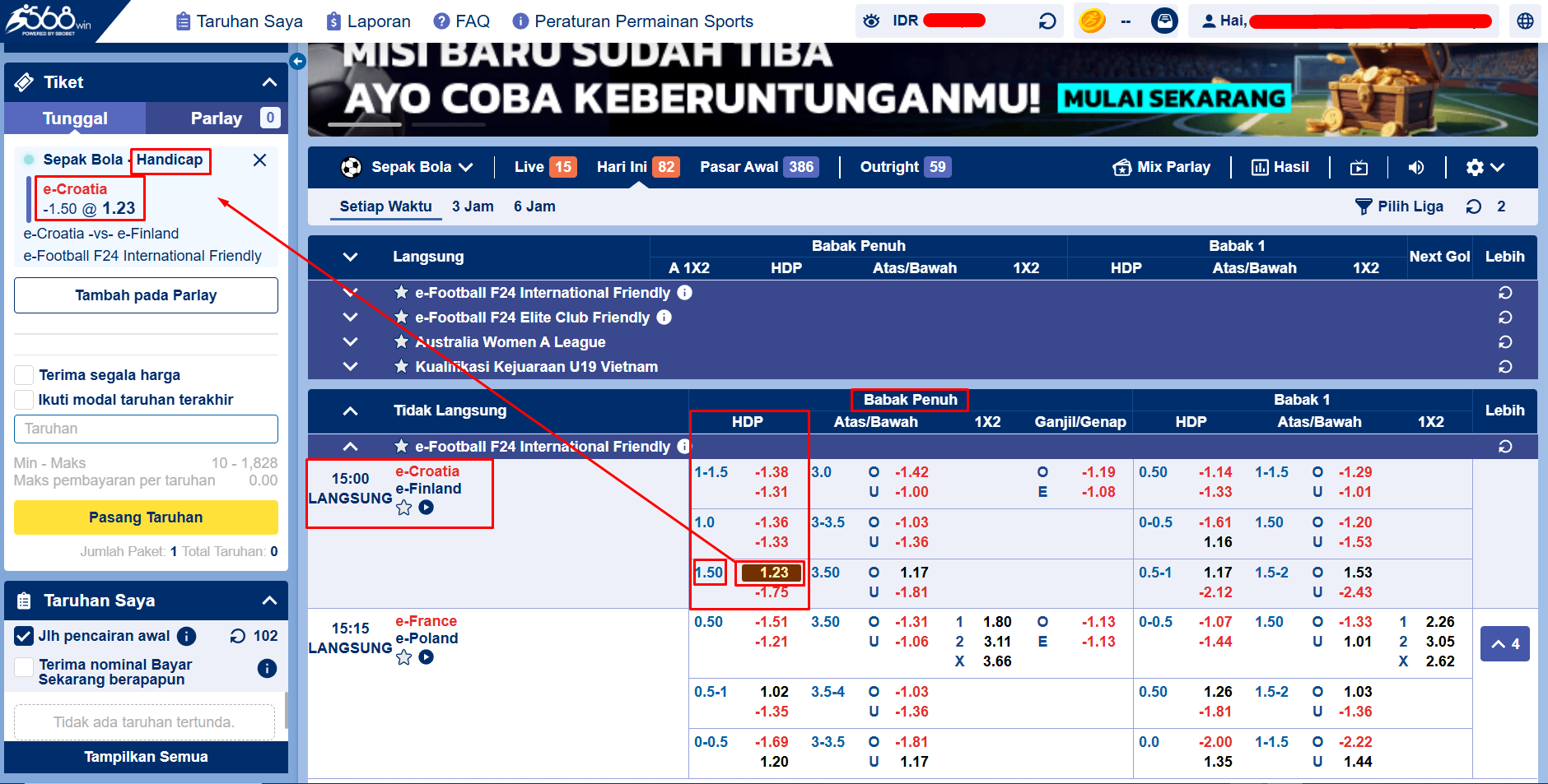 Panduan Untuk Bermain Handicap/HDP di SBOBET untuk Pemula