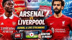 Tempat Menonton Arsenal vs Liverpool