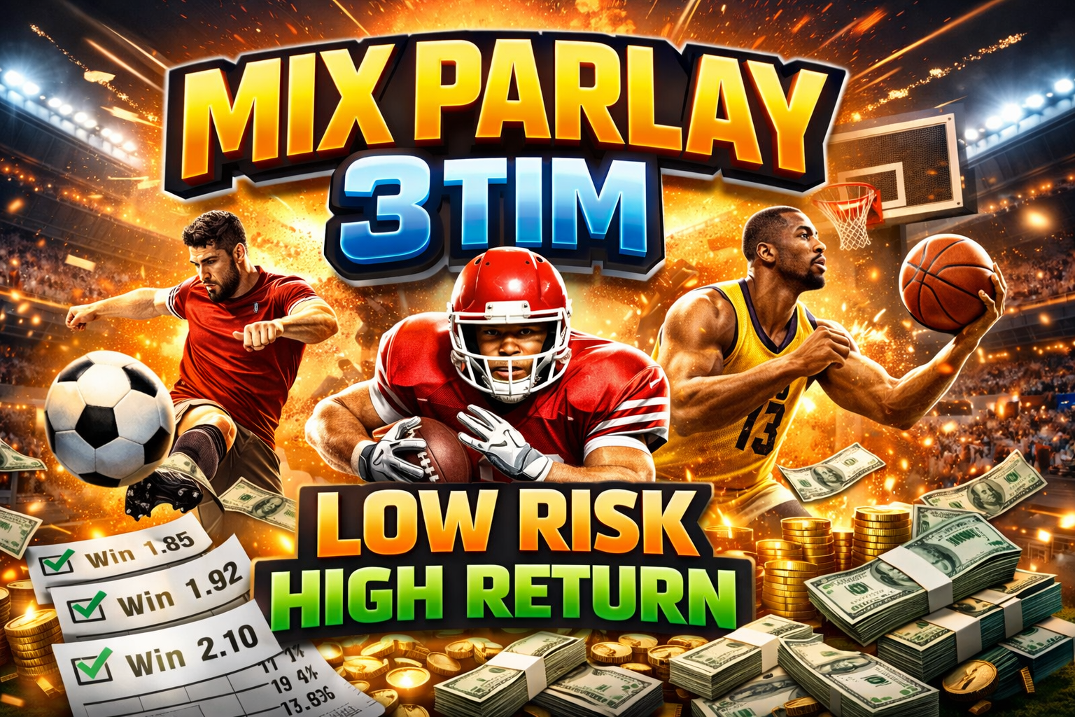 Mix Parlay 3 Tim Low Risk High Return: Strategi Aman Pecinta Taruhan Bola Hari Ini