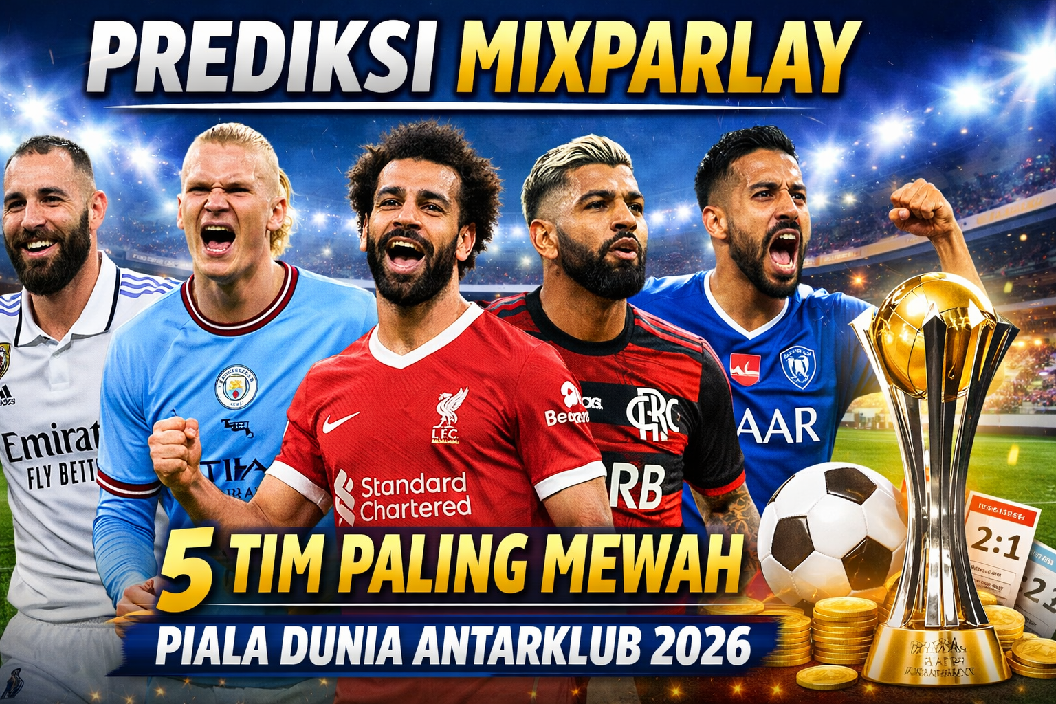 Prediksi MixParlay 5 Tim Paling Mewah di Piala Dunia Antarklub 2026: Madrid Terdepan, Inggris Punya Dua Wakil