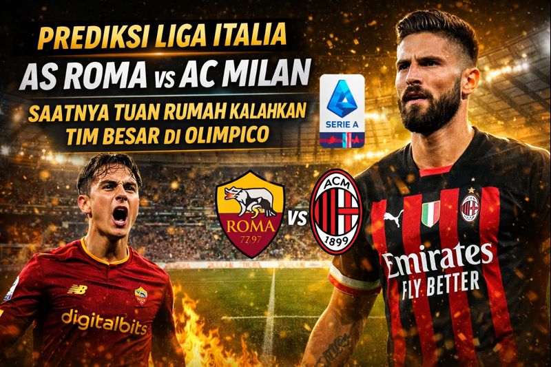 Prediksi Liga Italia: AS Roma vs AC Milan, Saatnya Tuan Rumah Kalahkan Tim Besar di Olimpico