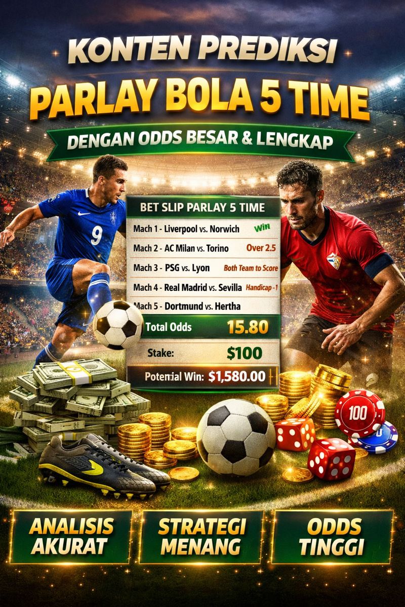 MixParlay: Konten Prediksi Parlay Bola 5 Time dengan Odds Besar dan Lengkap