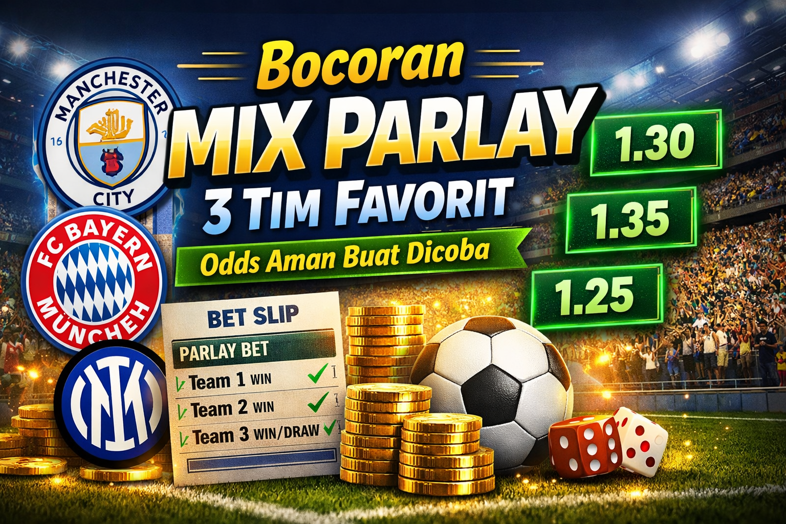 Bocoran Mix Parlay 3 Tim Favorit