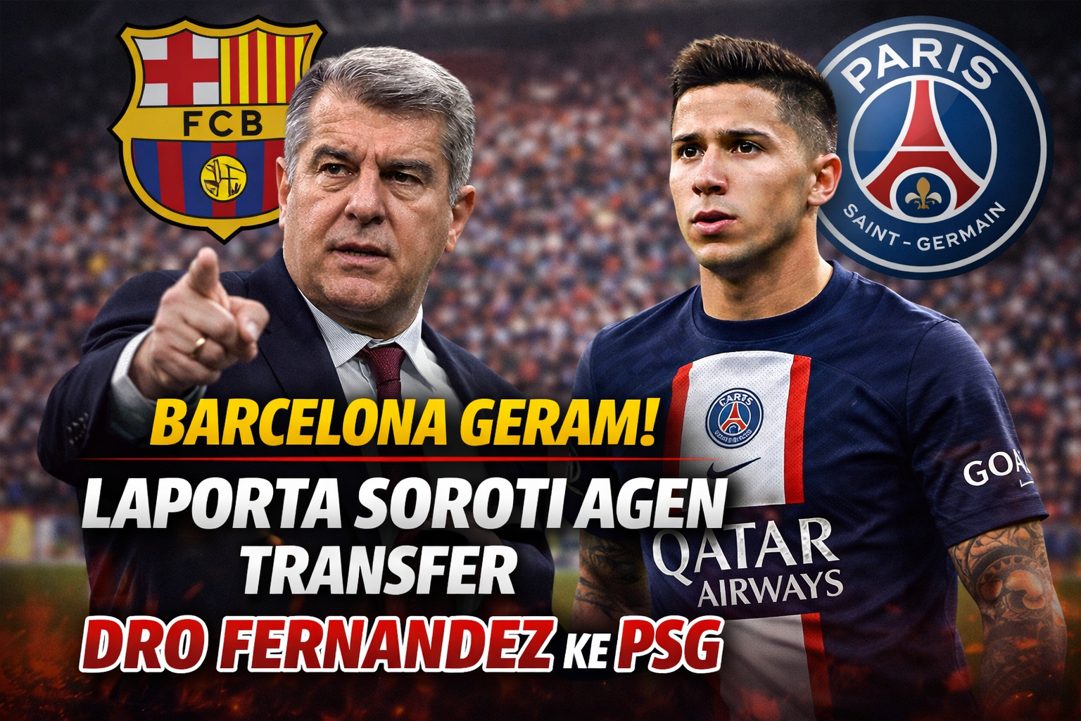Barcelona Geram, Joan Laporta Soroti Peran Agen dalam Transfer Dro Fernandez ke PSG