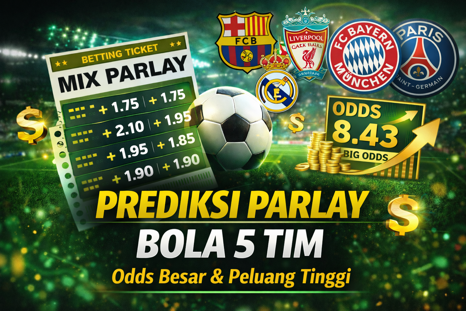 Panduan Lengkap Mix Parlay: Prediksi Parlay Bola 5 Time dengan Odds Besar dan Peluang Tinggi