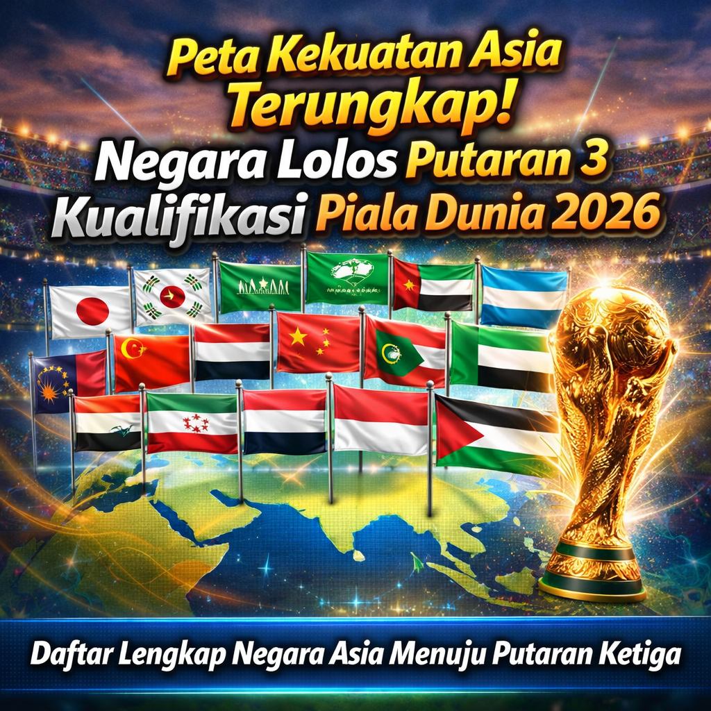 Peta Kekuatan Asia Terungkap! Ini Daftar Lengkap Negara Lolos Putaran 3 Kualifikasi Piala Dunia 2026