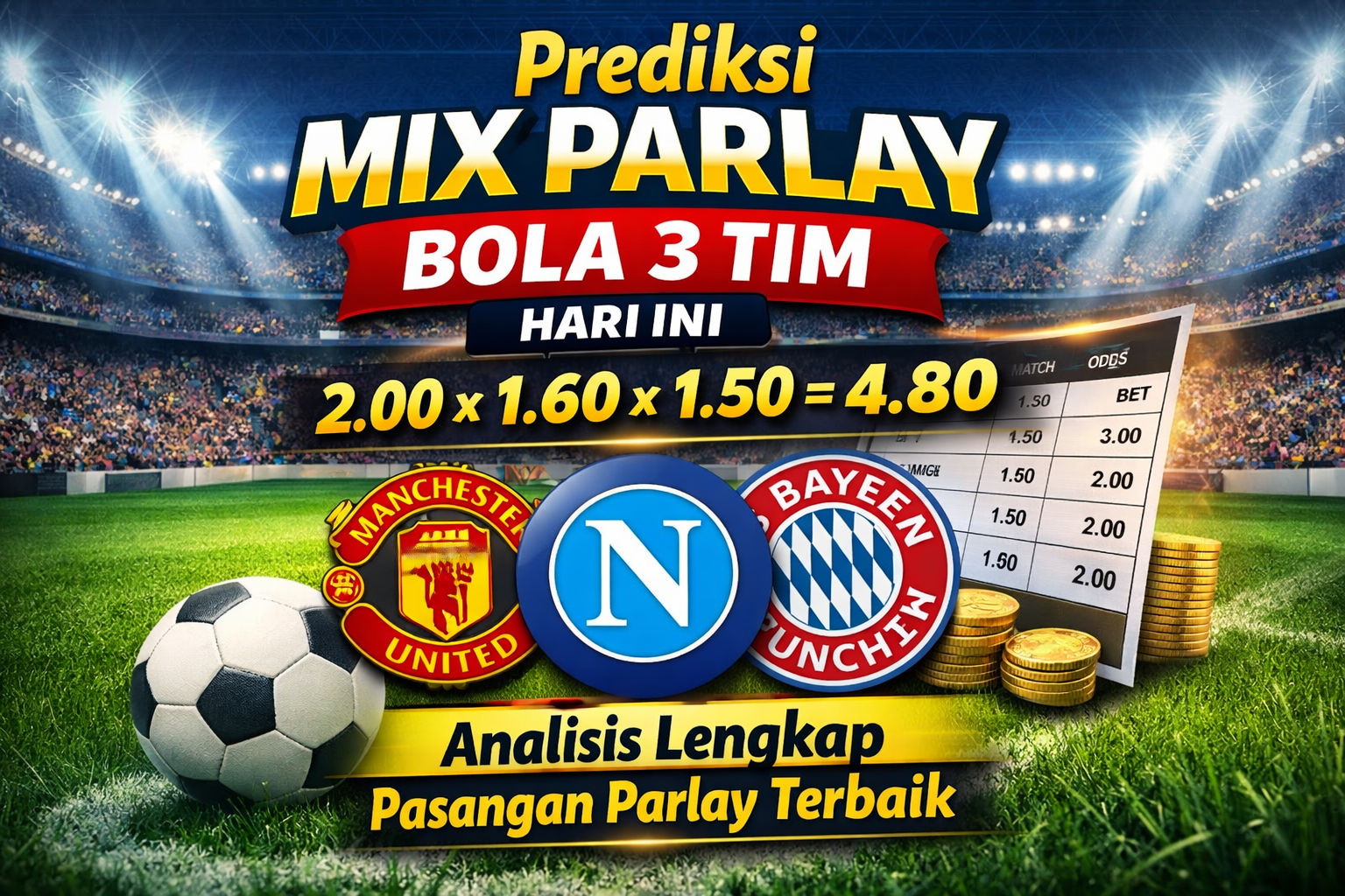 Prediksi Mix Parlay Bola 3 Tim Hari Ini: Analisis Lengkap Pasangan Parlay Terbaik