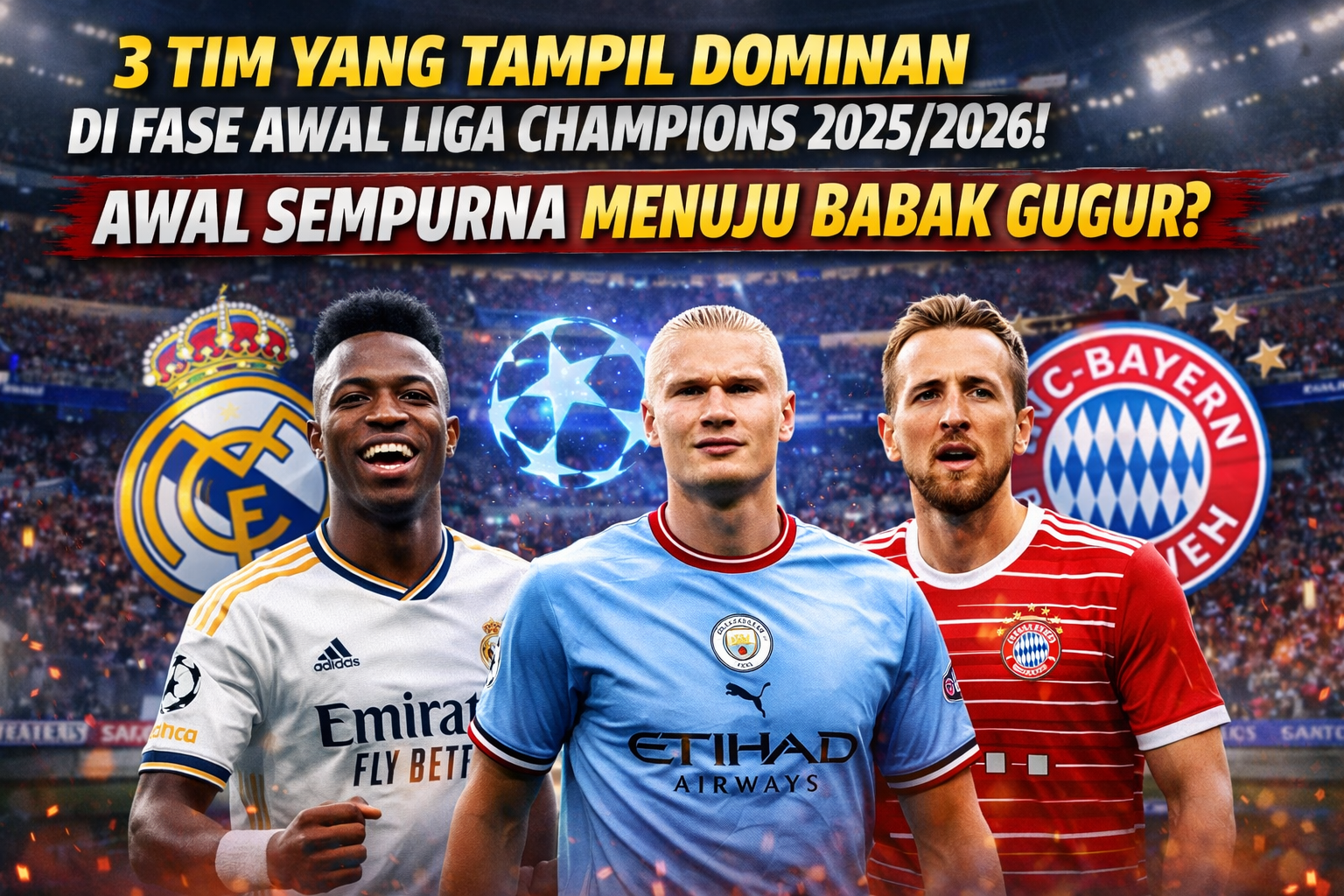 3 Tim yang Tampil Dominan di Fase Awal Liga Champions 2025/2026: Awal Sempurna Menuju Babak Gugur?