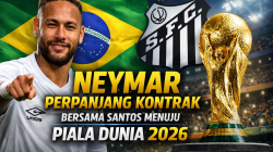 Neymar Perpanjang Kontrak bersama Santos Menuju Piala Dunia 2026