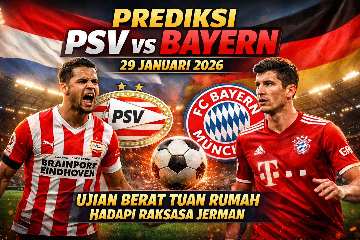 📰 Prediksi PSV vs Bayern 29 Januari 2026: Ujian Berat Tuan Rumah Hadapi Raksasa Jerman