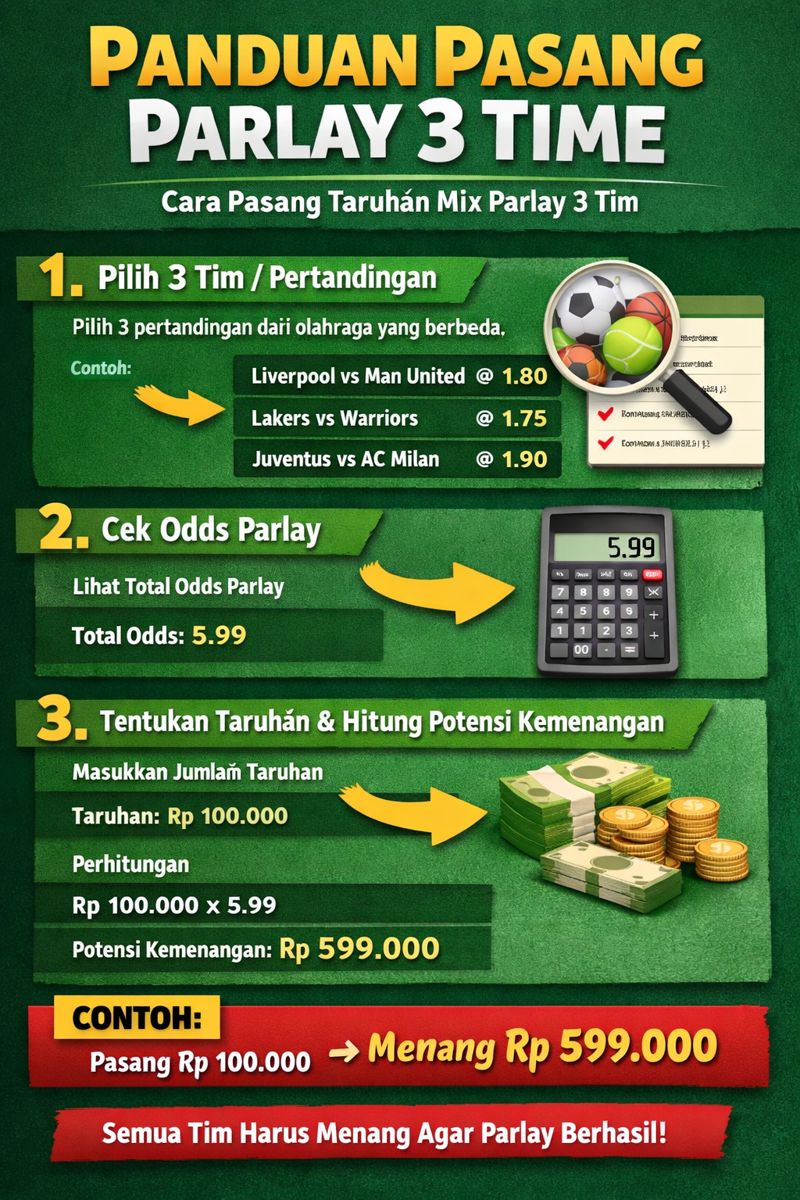 Mix Parlay dengan 3 Tim: Strategi Taruhan Favorit untuk Peluang Menang Lebih Besar