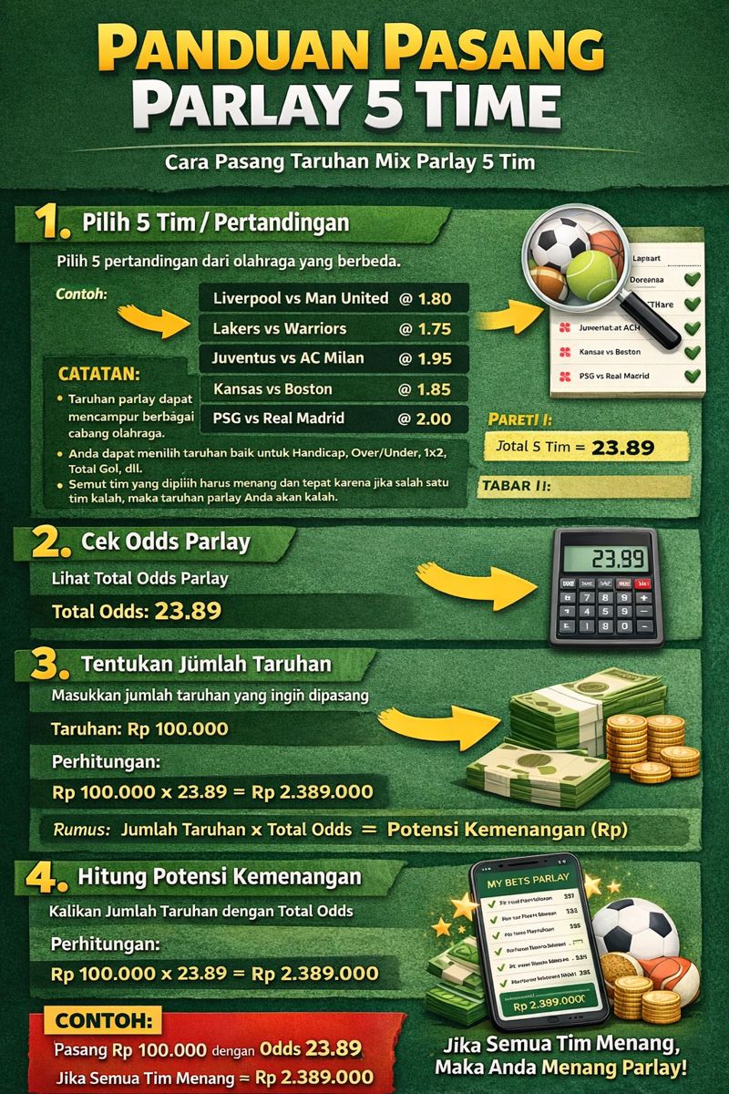 Mix Parlay Panduan dengan 5 Tim Secara Lengkap: Cara Aman Maksimalkan Peluang Menang