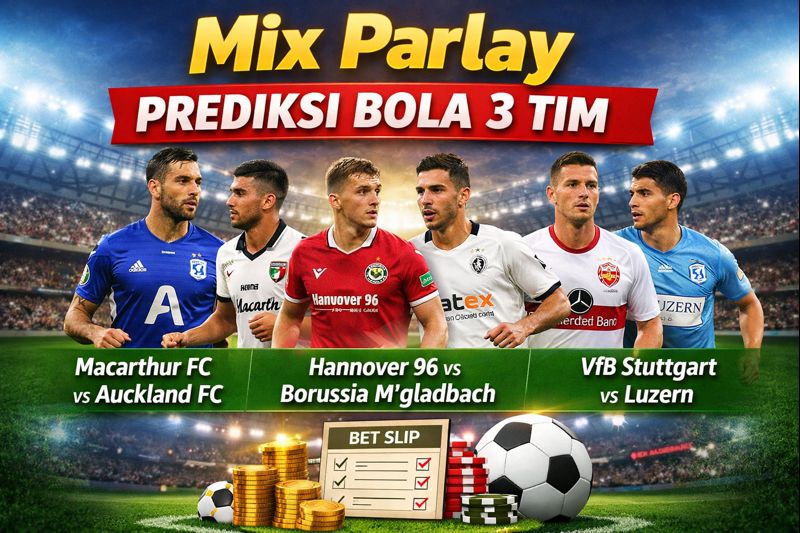 Mix Parlay Prediksi Bola 3 Tim: Analisis Macarthur FC vs Auckland FC, Hannover 96 vs Borussia M’gladbach, VfB Stuttgart vs Luzern