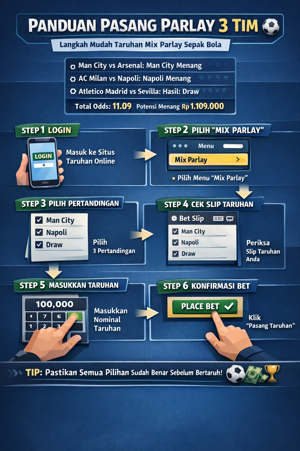 Mixparlay Konten Predik Parlay Bola dengan 3 Tim: Panduan Lengkap dan Cara Pasang Parlay
