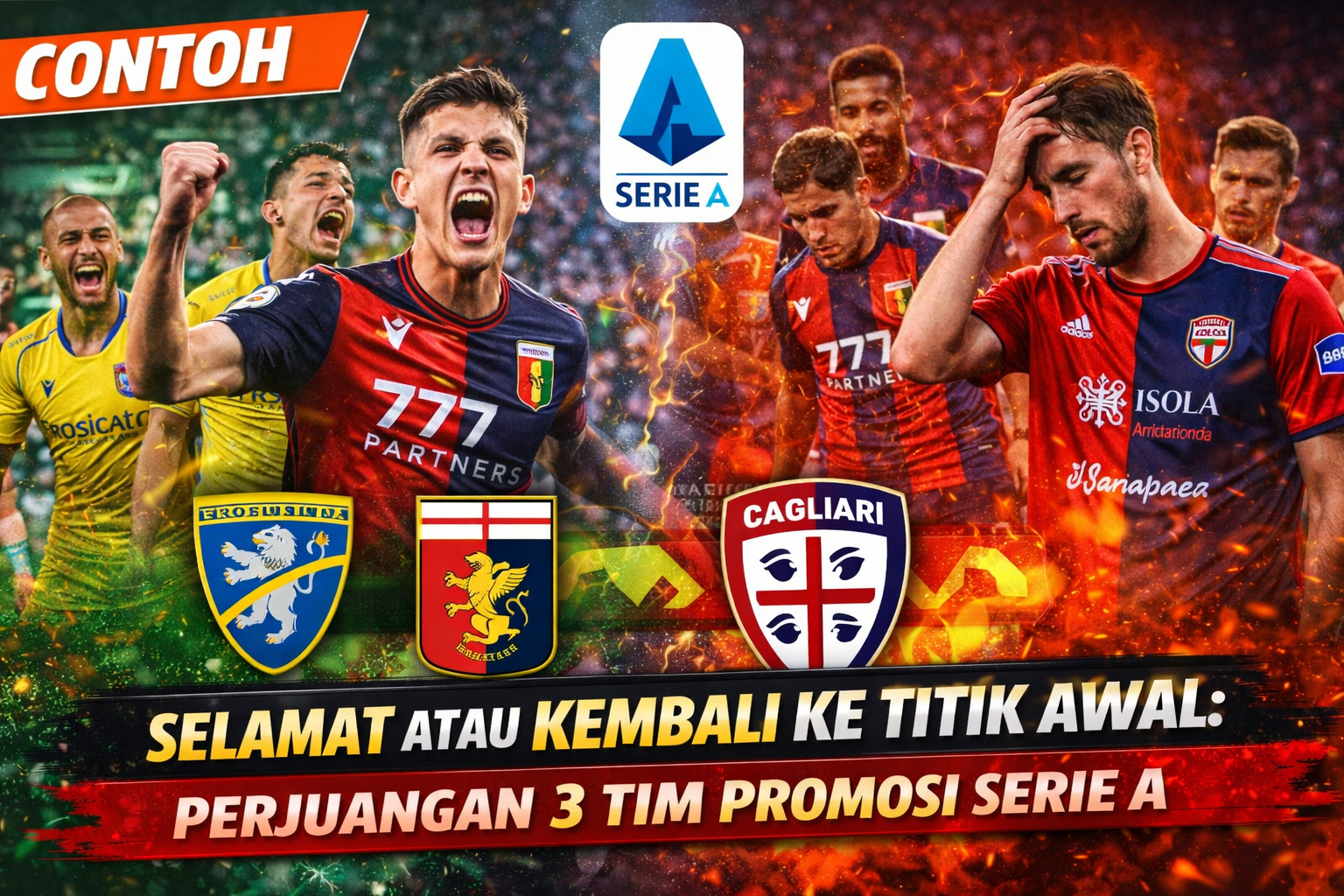 Selamat atau Kembali ke Titik Awal: Perjuangan 3 Tim Promosi Serie A