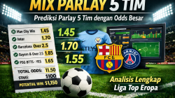 Mix Parlay Bola Hari Ini: Prediksi Parlay 5 Tim dengan Odds Besar, Analisis Lengkap Liga Top Eropa