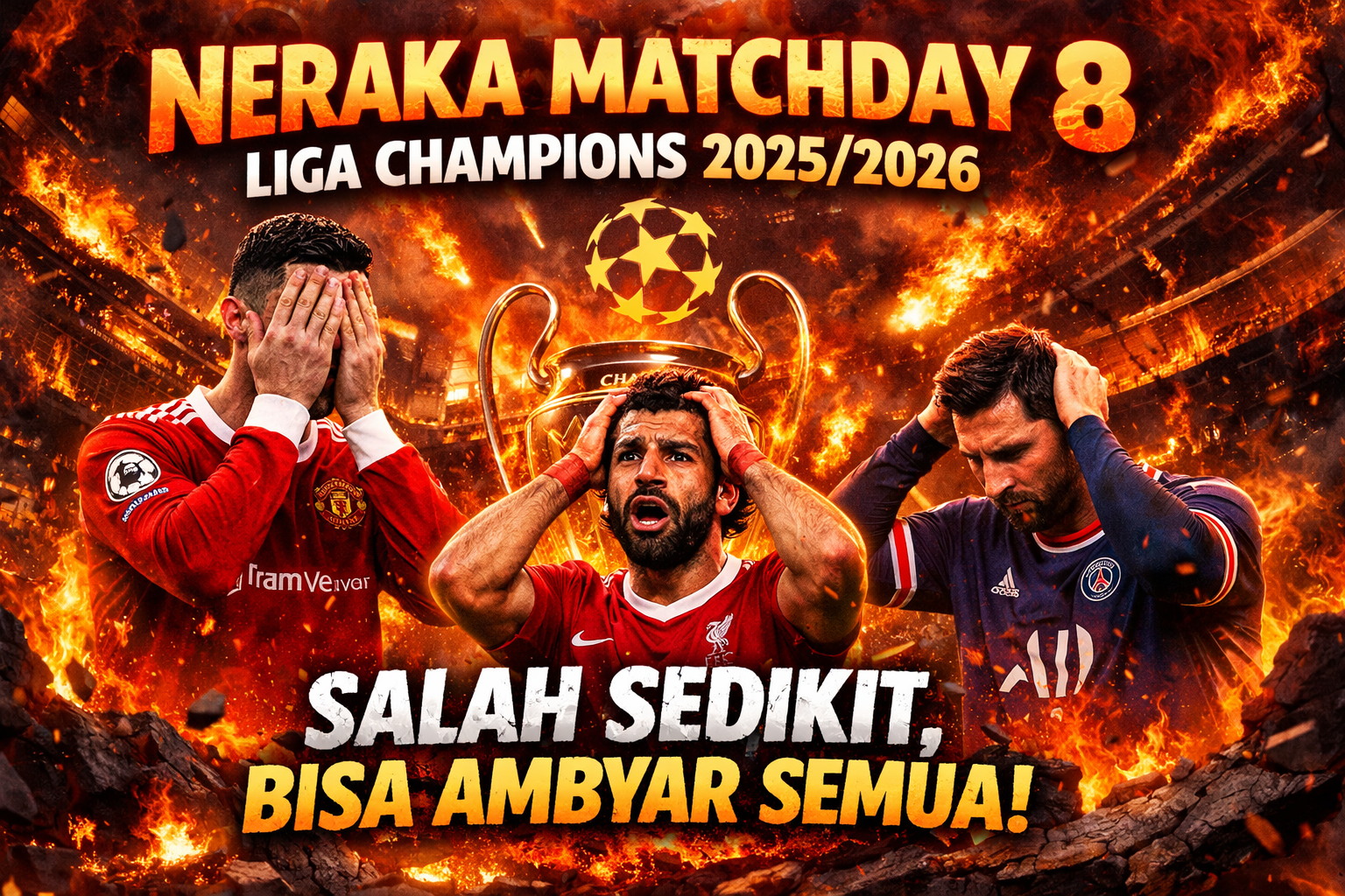 Neraka Matchday 8 Liga Champions 2025/2026: Salah Sedikit, Bisa Ambyar Semua!