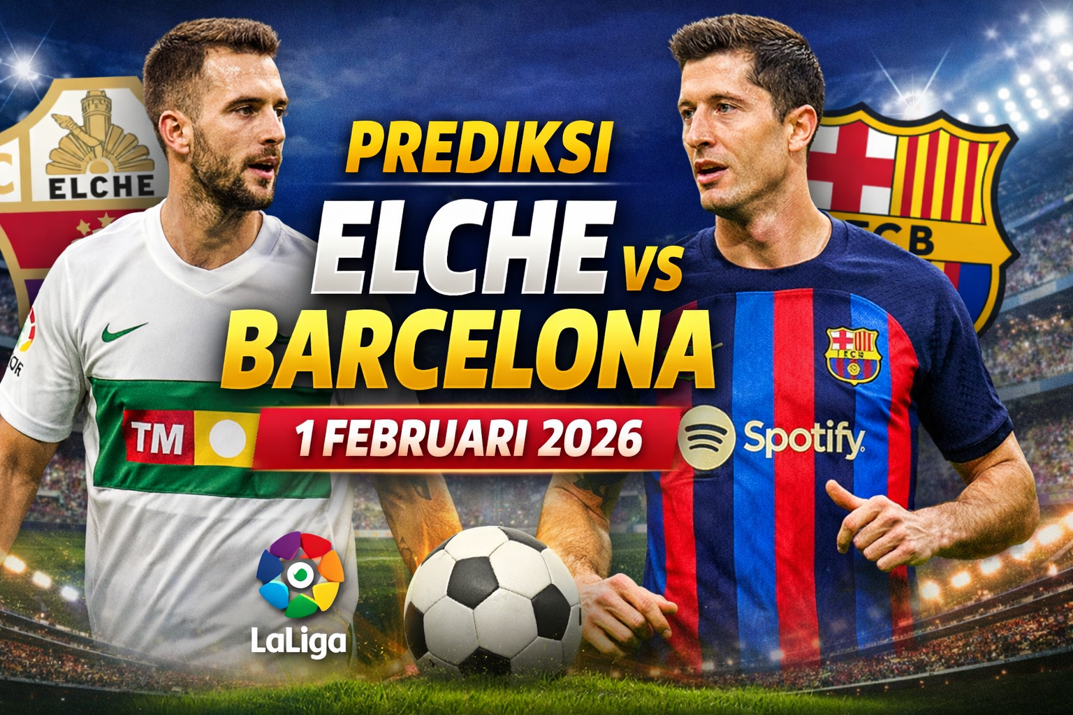 Prediksi Elche vs Barcelona 1 Februari 2026: Blaugrana Wajib Menang Demi Jaga Persaingan Gelar