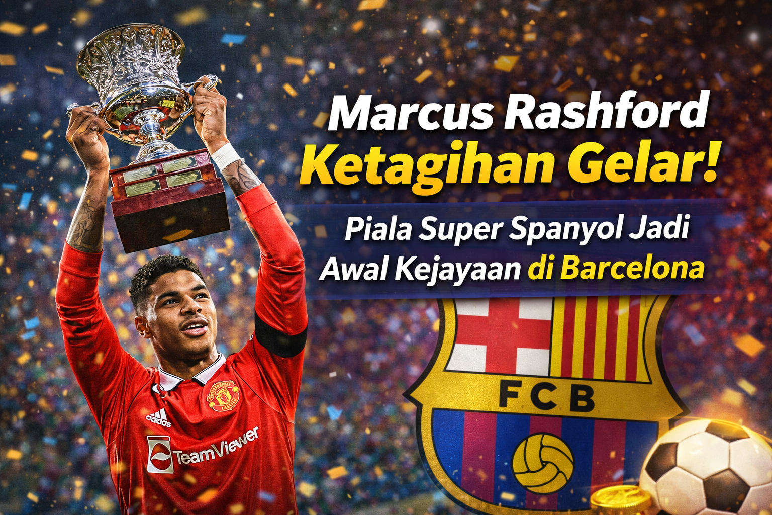Marcus Rashford Ketagihan Gelar! Piala Super Spanyol Jadi Awal Kejayaan di Barcelona