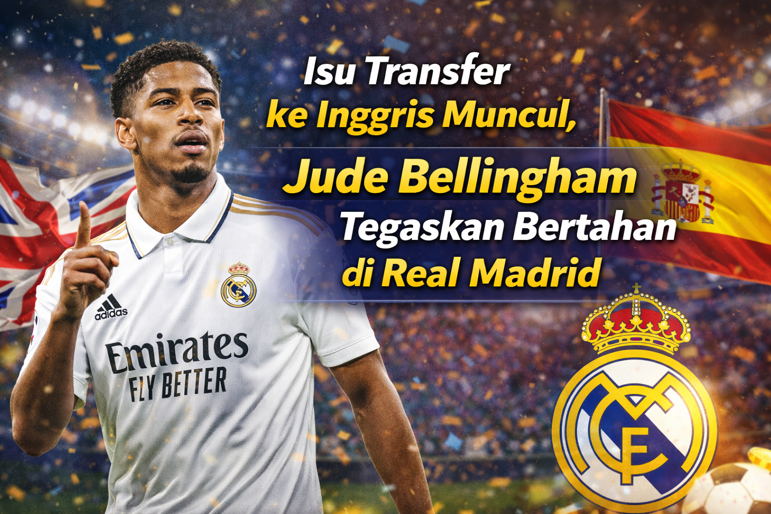 Isu Transfer ke Inggris Muncul, Jude Bellingham Tegaskan Bertahan di Real Madrid