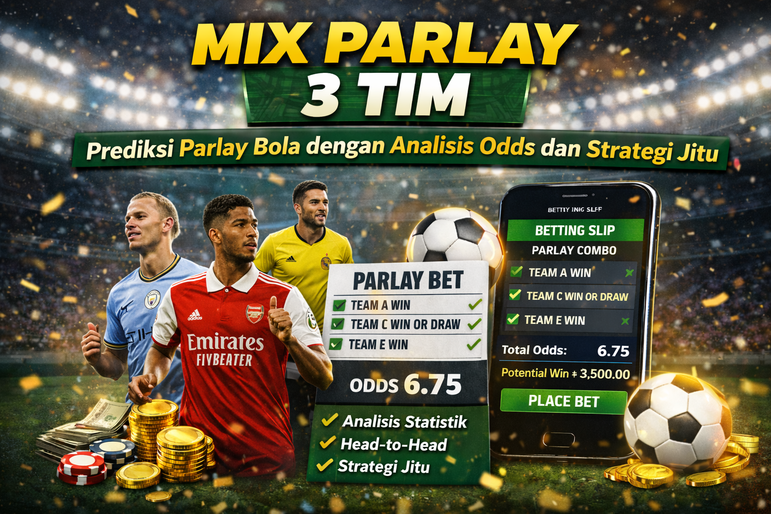 Mix Parlay 3 Tim: Prediksi Parlay Bola dengan Analisis Odds dan Strategi Jitu