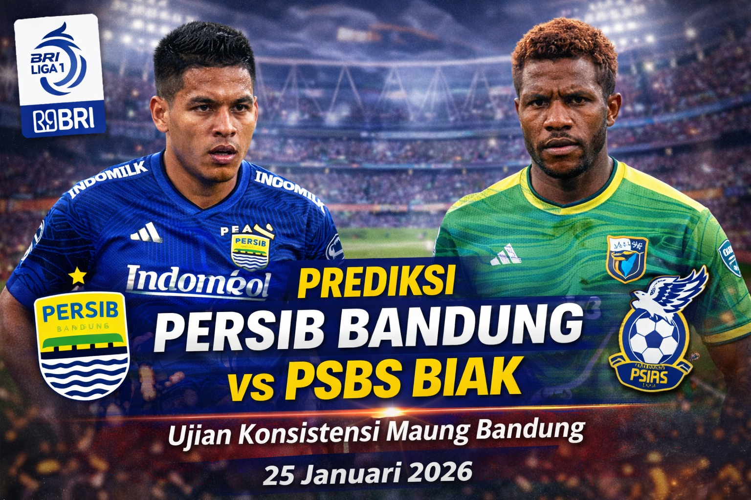 Prediksi BRI Super League: Persib Bandung Hadapi PSBS Biak, Ujian Konsistensi Maung Bandung
