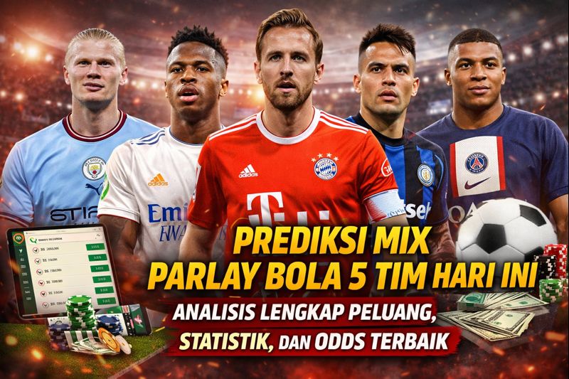 Prediksi Mix Parlay Bola 5 Tim Hari Ini: Analisis Lengkap Peluang, Statistik, dan Odds Terbaik