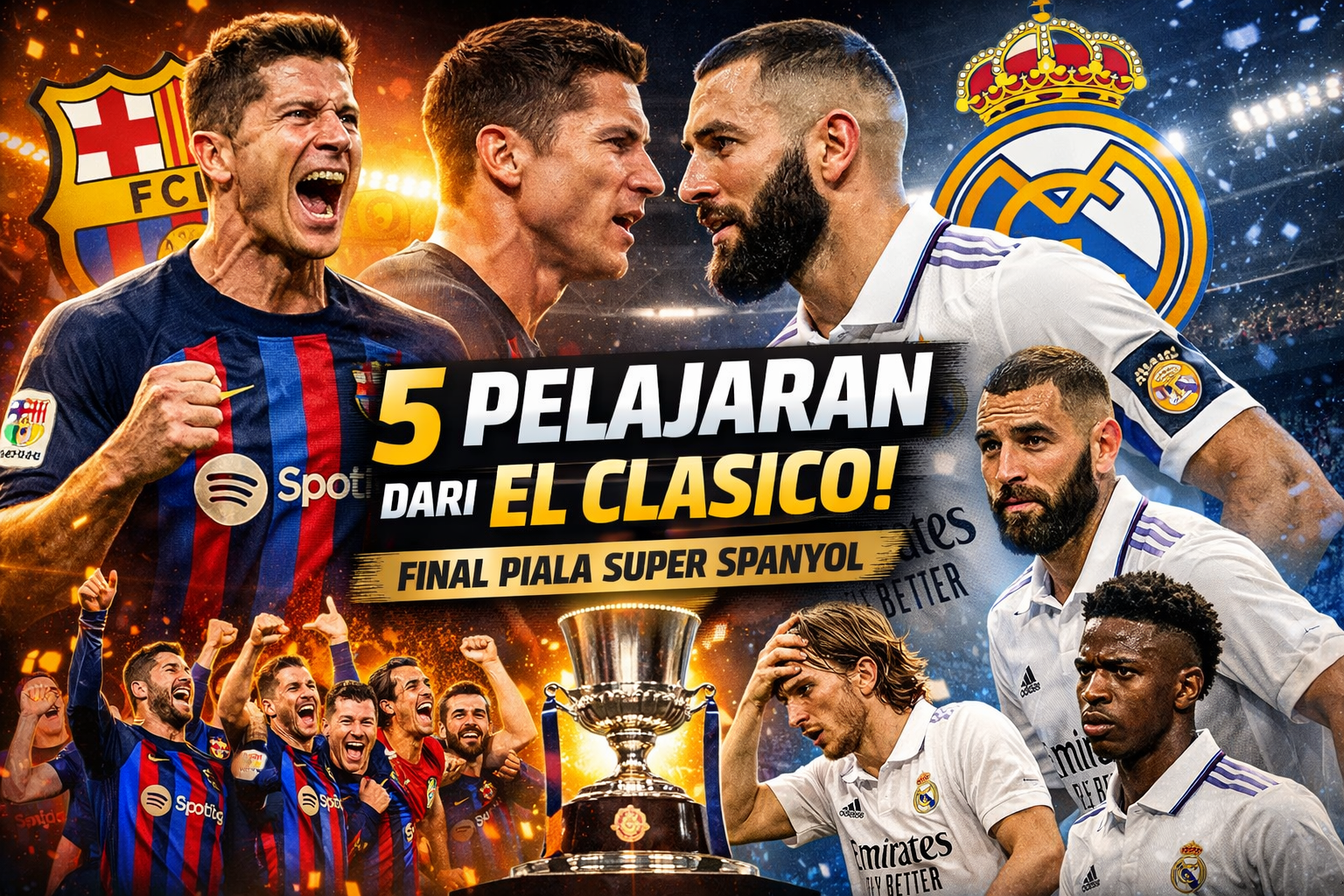 5 Pelajaran dari El Clasico Barcelona vs Real Madrid di Final Piala Super Spanyol: Dominasi Blaugrana atas Sang Rival Abadi