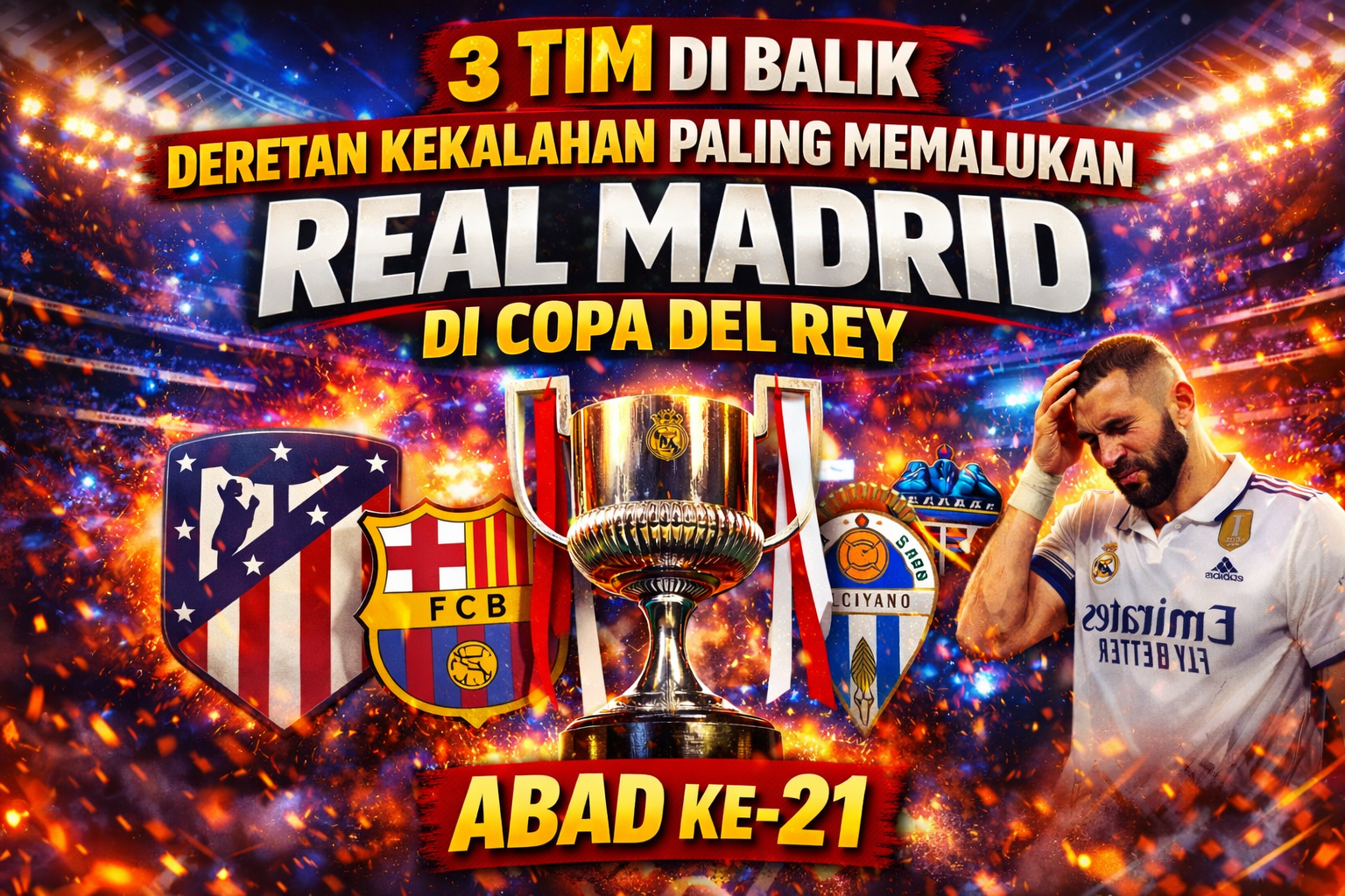 : 3 Tim di Balik Deretan Kekalahan Paling Memalukan Real Madrid di Copa del Rey Abad ke-21