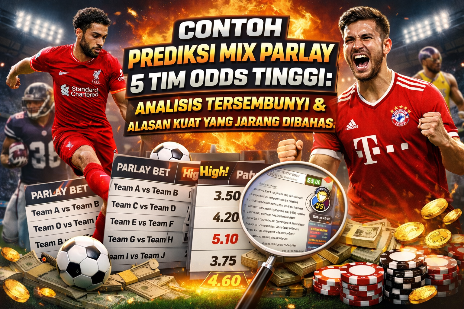 Prediksi Mix Parlay 5 Tim Odds Tinggi: Analisis Tersembunyi & Alasan Kuat yang Jarang Dibahas