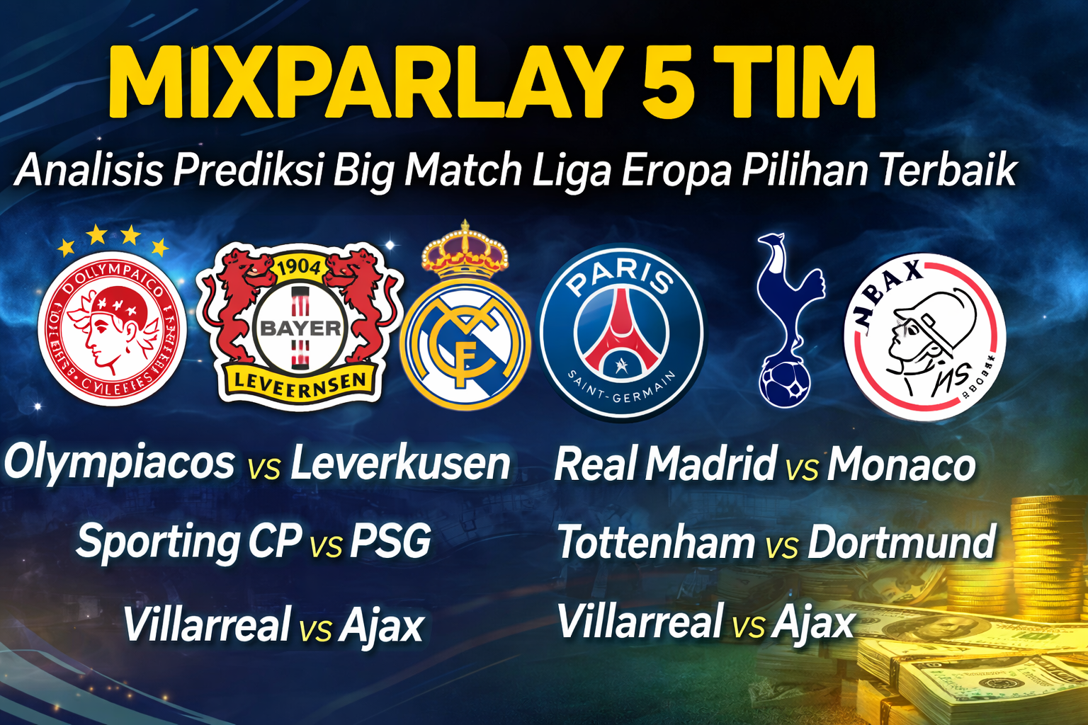 MIXPARLAY 5 TIM: Analisis Lengkap Big Match Eropa dan Prediksi Paling Realistis