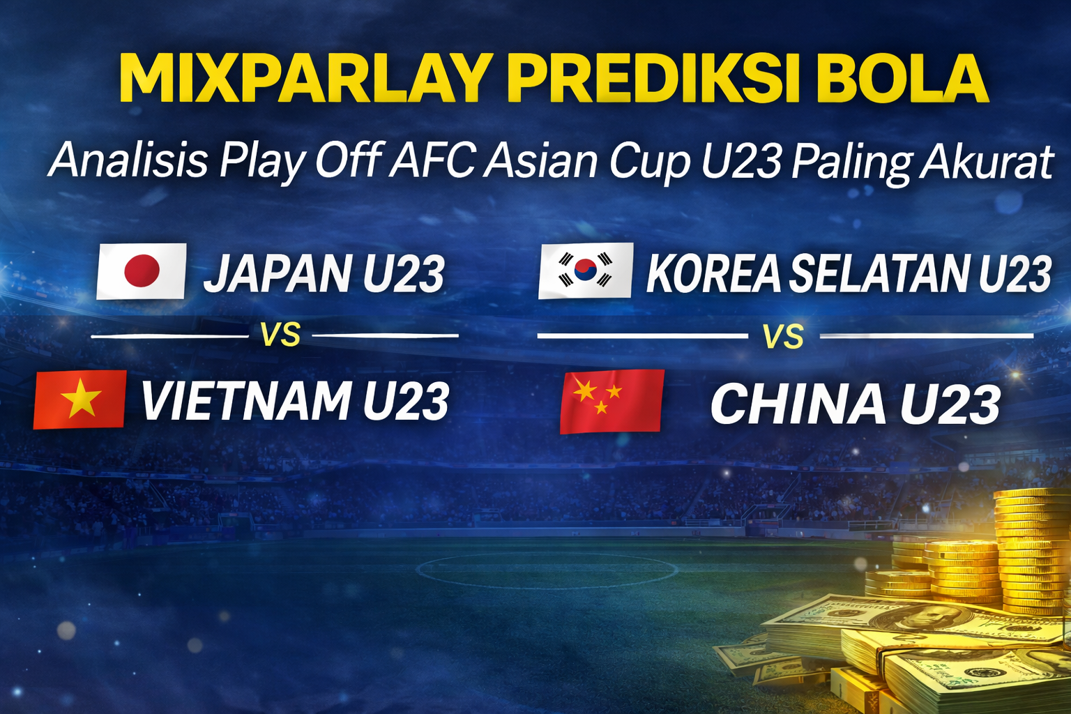 MIXPARLAY Prediksi Bola: Analisis Play Off AFC Asian Cup U23 Jepang vs Korea Selatan & Vietnam vs China