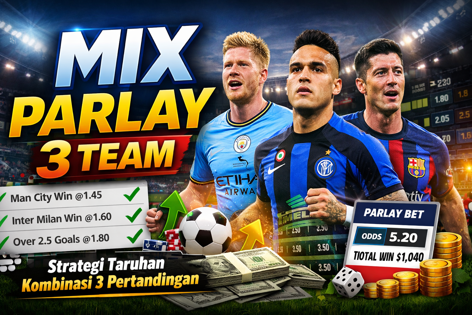 Mix Parlay 3 Team: Strategi Cerdas Pasang Taruhan dengan Peluang Cuan Lebih Besar