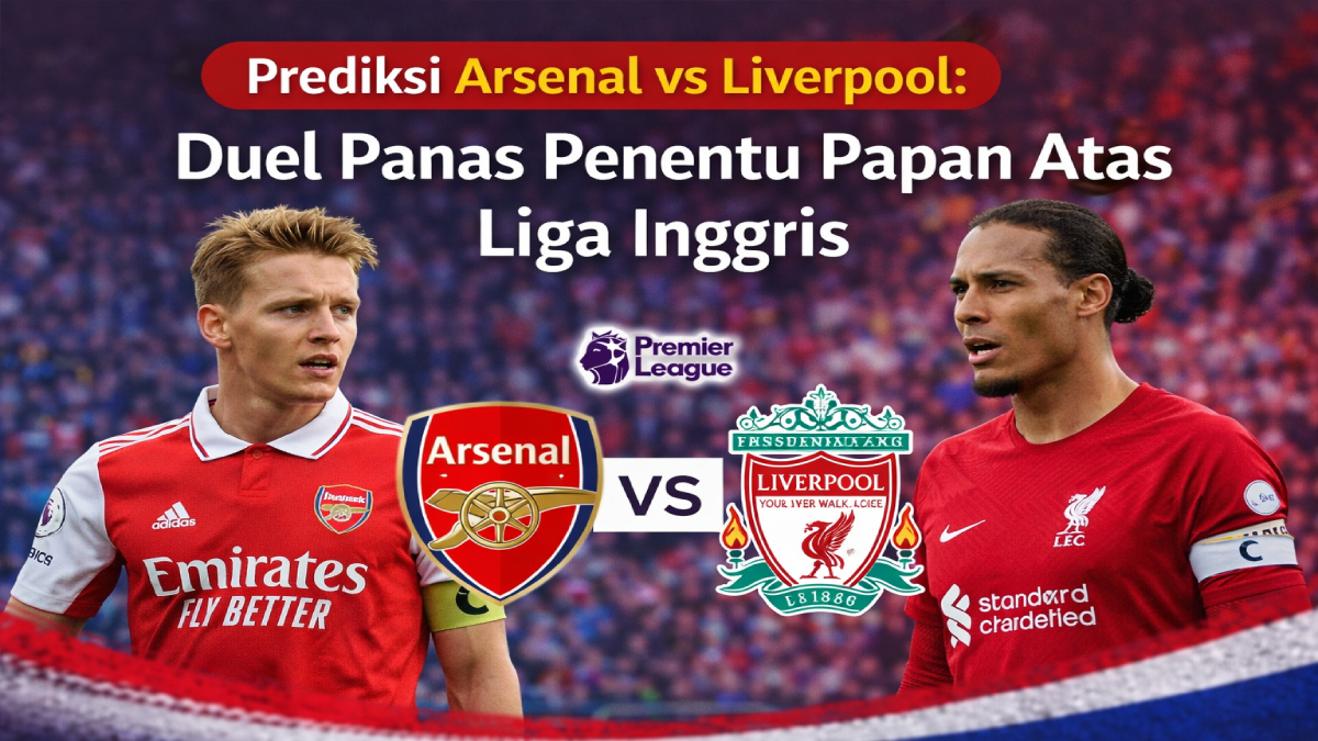 Prediksi Arsenal vs Liverpool: Duel Panas Penentu Papan Atas Liga Inggris