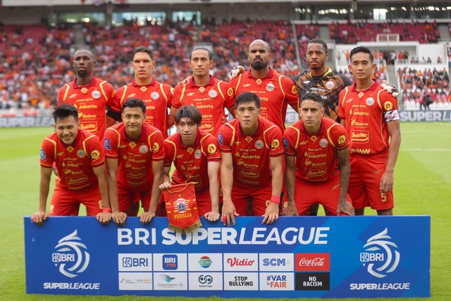 Skuad Persija Jakarta saat berhadapan dengan Persijap Jepara