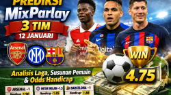 Prediksi MixParlay 3 Tim 12 Januari: Analisis Pertandingan Lengkap Susunan Pemain dan Pasangan Odds Handicap