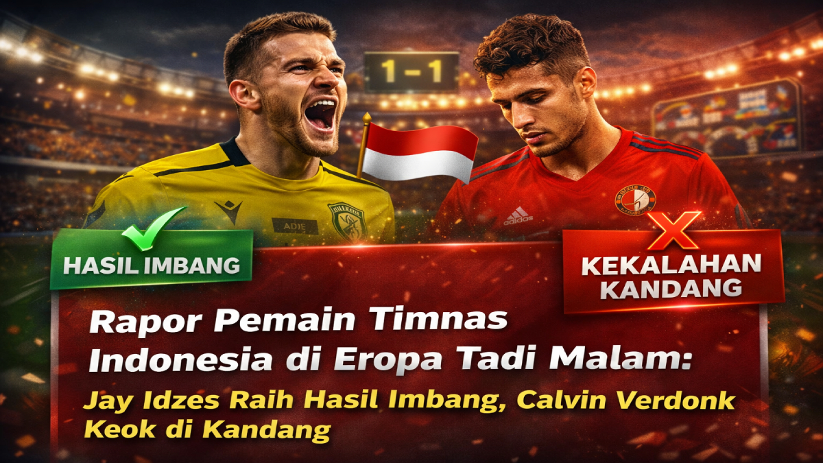Rapor Pemain Timnas Indonesia di Eropa Tadi Malam: Jay Idzes Raih Hasil Imbang, Calvin Verdonk Keok di Kandang
