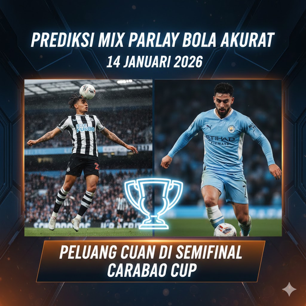 Prediksi Mix Parlay Bola Akurat 14 Januari 2026: Peluang Cuan di Semifinal Carabao Cup