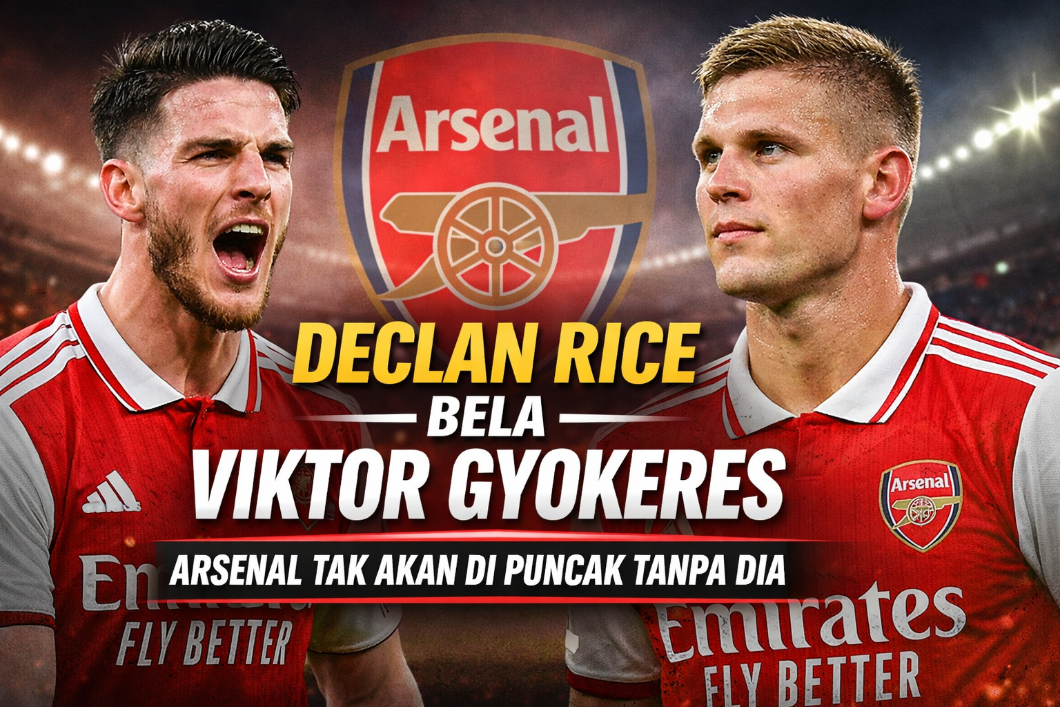 Declan Rice Bela Viktor Gyokeres: Arsenal Tak Akan di Puncak Tanpa Dia