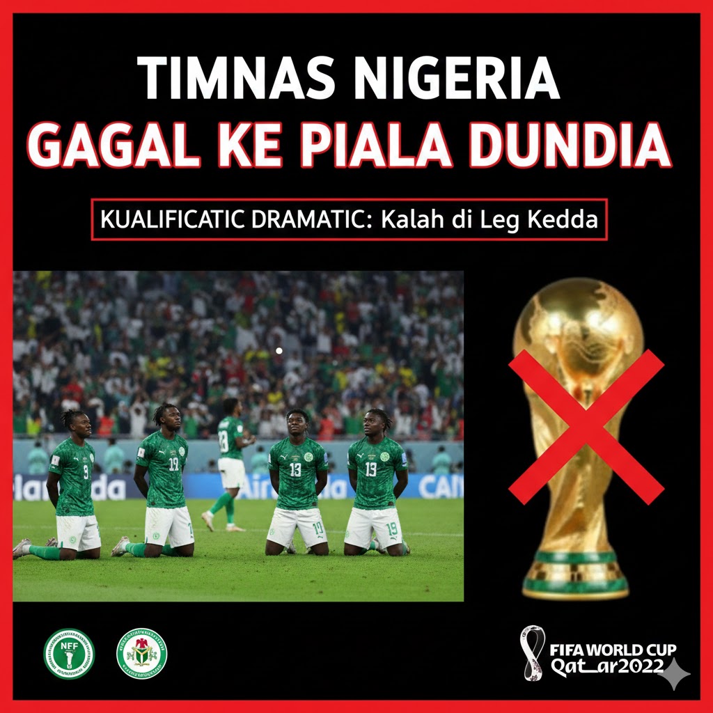 Timnas Nigeria Gagal ke Piala Dunia Setelah Kalah di Kualifikasi