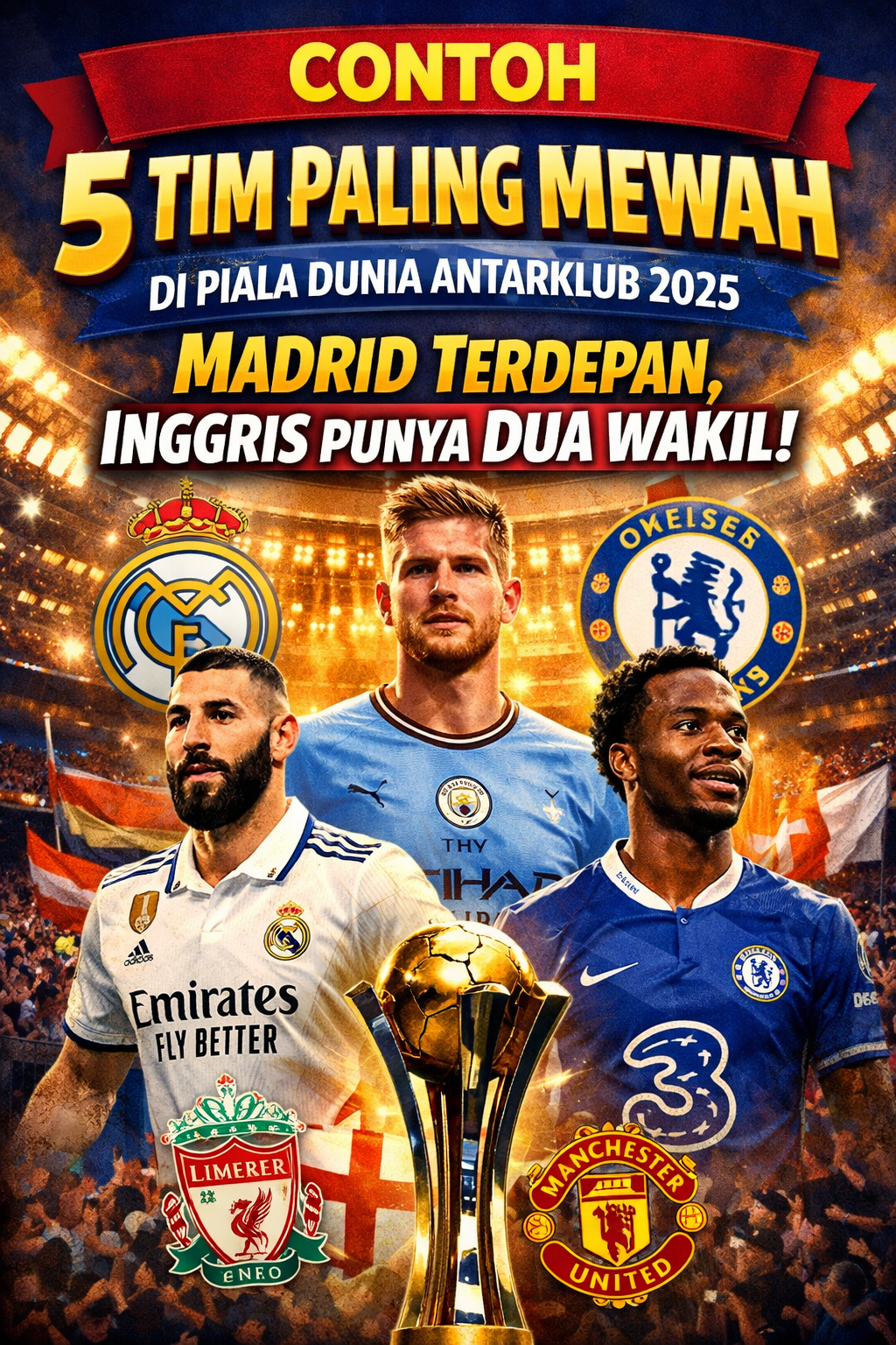 5 Tim Paling Mewah di Piala Dunia Antarklub 2025: Madrid Terdepan, Inggris Punya Dua Wakil