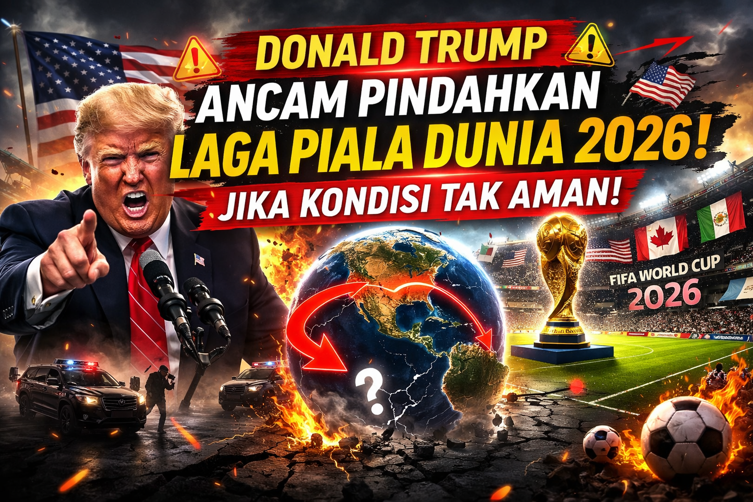 📰 Donald Trump Ancam Pindahkan Laga Piala Dunia 2026 Jika Kondisi Tak Aman