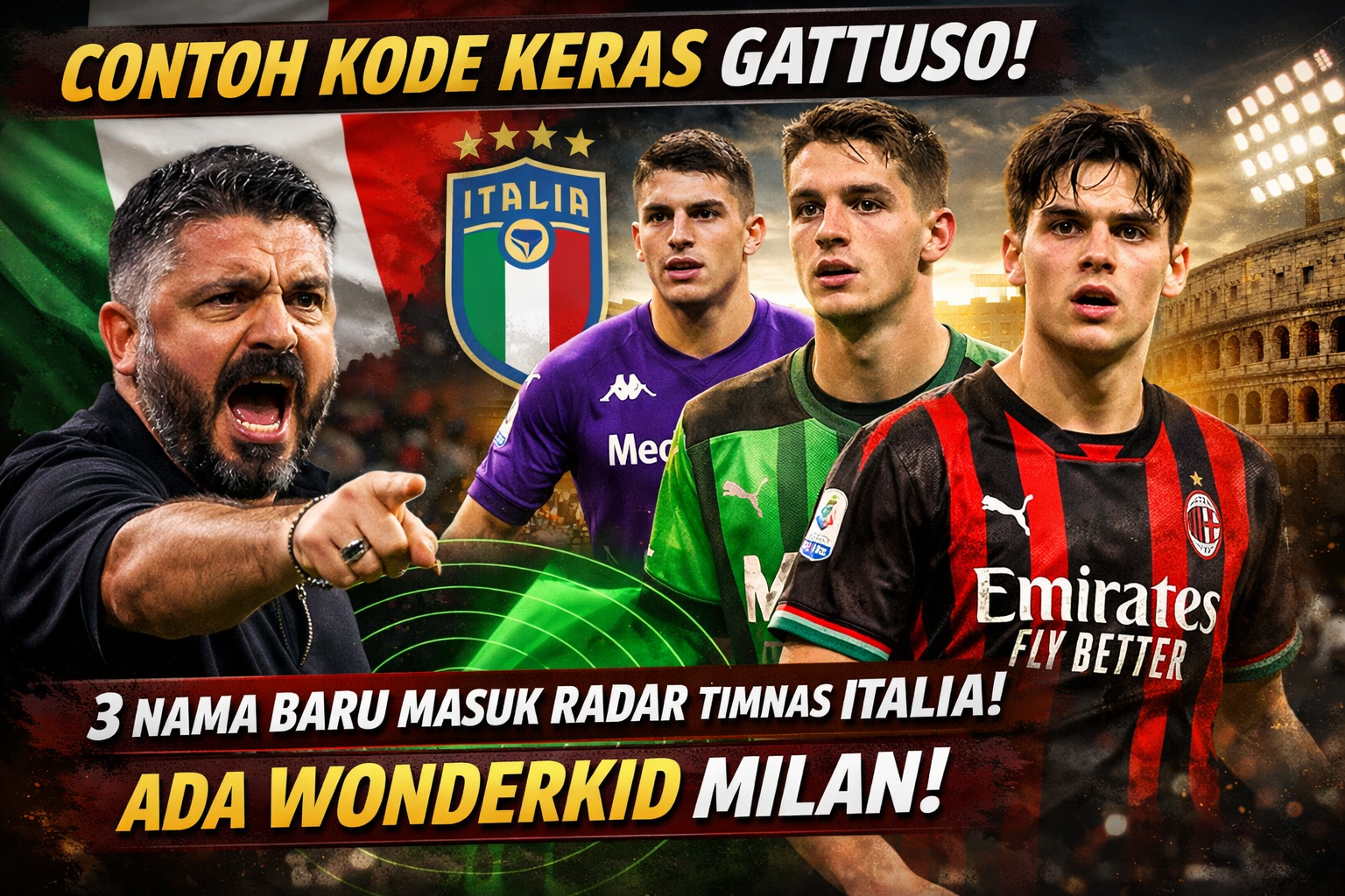 Kode Keras Gattuso! 3 Nama Baru Masuk Radar Timnas Italia, Ada Wonderkid Milan