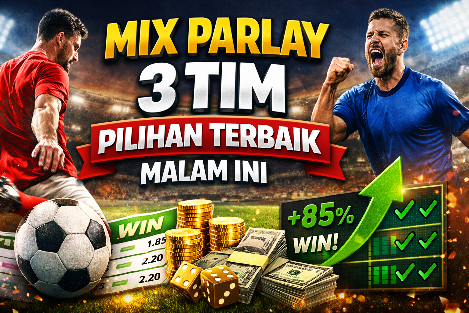 Mix Parlay 3 Tim Pilihan Terbaik Malam Ini: Peluang Cuan dari Kombinasi Tepat
