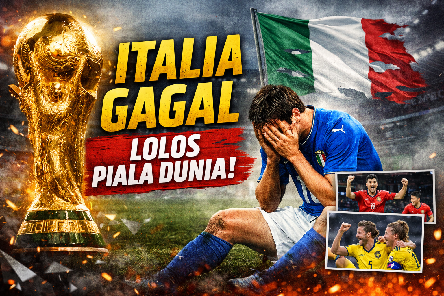  5 Tim Besar Yang Pernah Gagal Lolos ke Piala Dunia