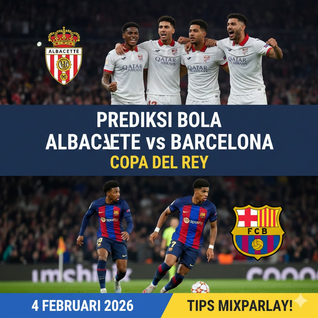 Prediksi Bola Albacete vs Barcelona 4 Februari 2026: Tips Mixparlay Copa del Rey Malam Ini