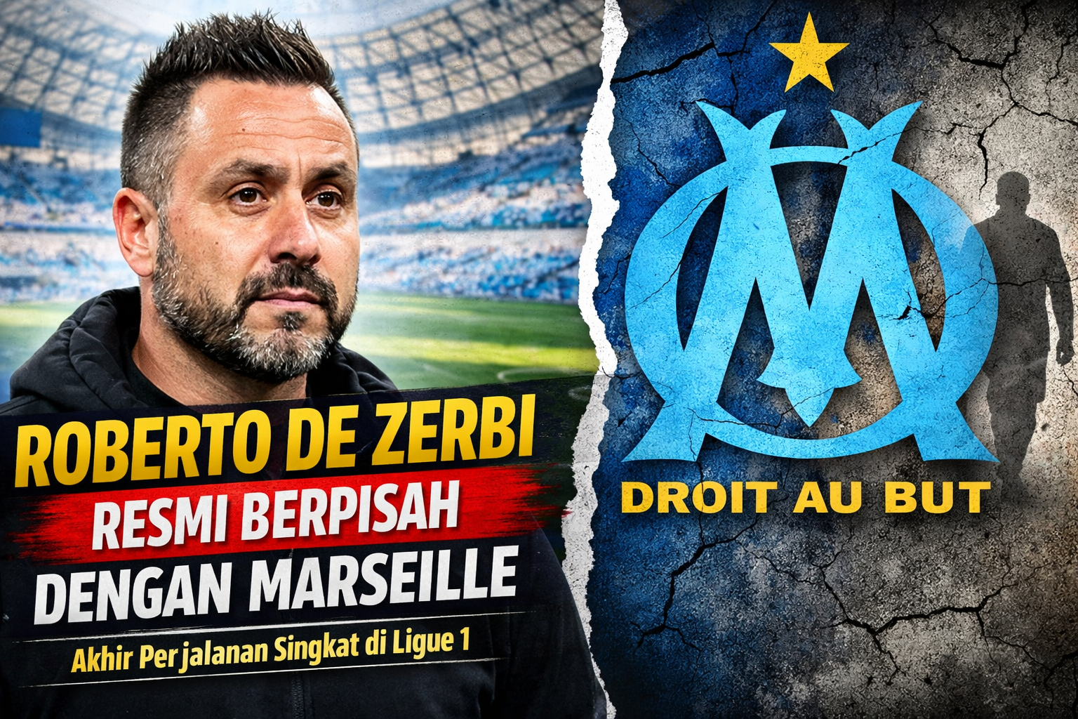Roberto De Zerbi Resmi Berpisah dengan Marseille