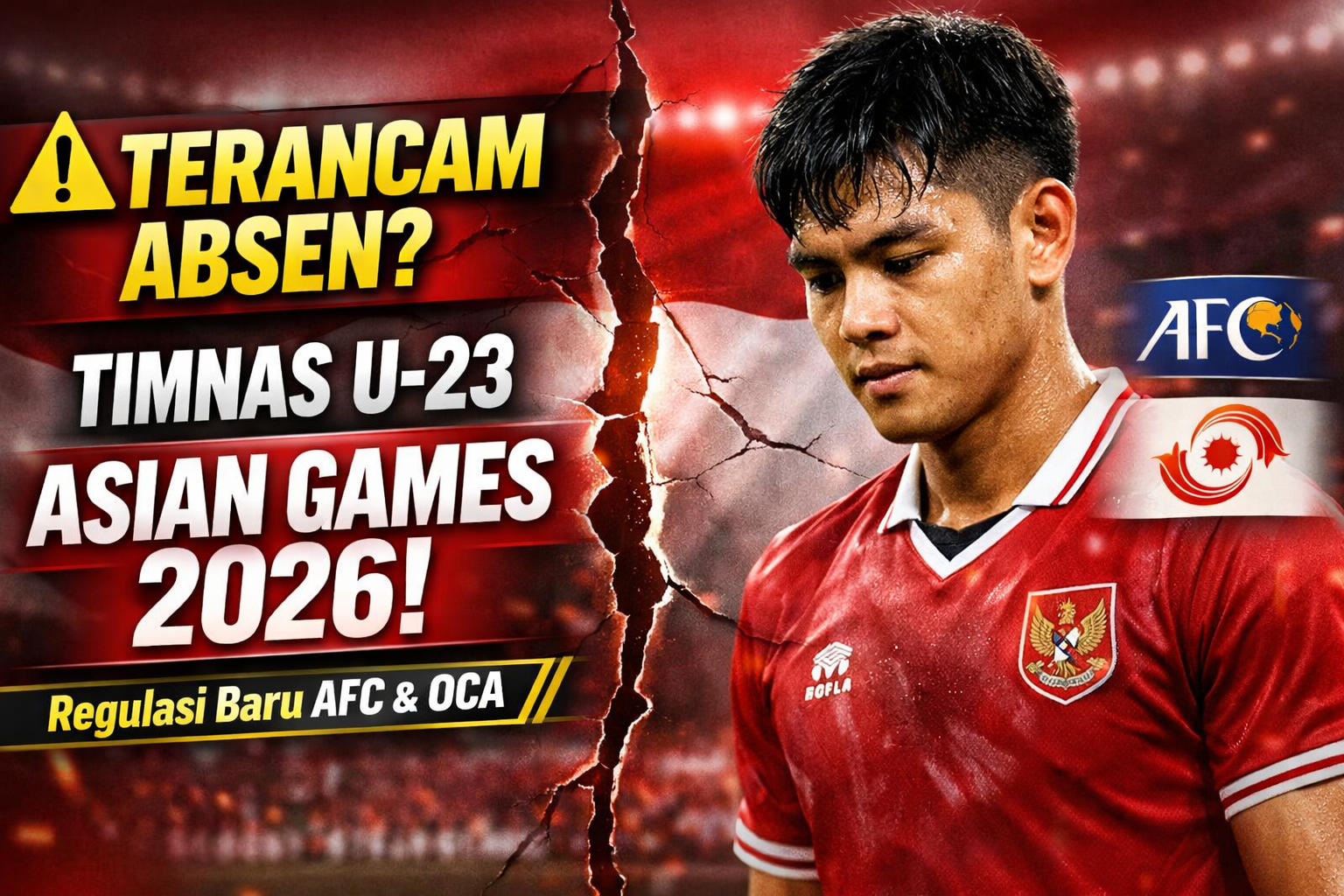 Timnas Indonesia U-23 Terancam Absen di Asian Games 2026, AFC dan OCA Terapkan Regulasi Baru Peserta dari Piala Asia U-23 2026